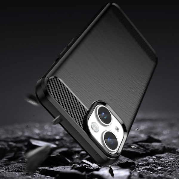 Carbon Case iPhone 14 case flexible gel back cover black Black