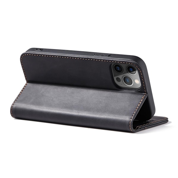 Magnet Fancy Case Case for iPhone 12 Pro Max Pouch Wallet Card Holder Black Black