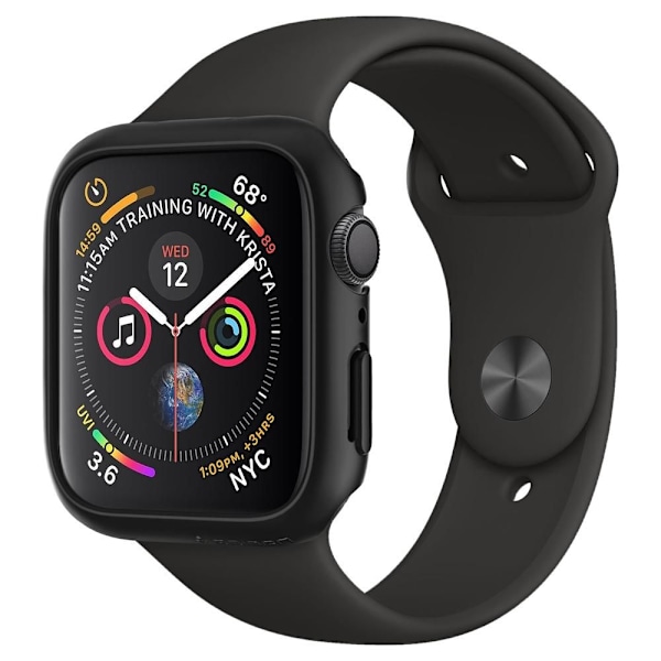 Spigen Thin Fit Case for Apple Watch 4/5/6/SE (44mm) - Black Black