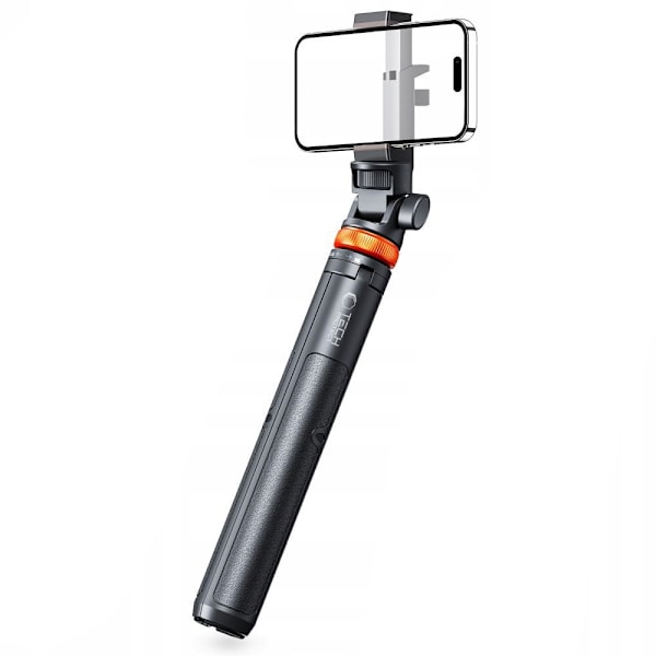 Tech-Protect L03S Bluetooth selfie stick with remote control, tripod up to 148cm and head 180 - black Black