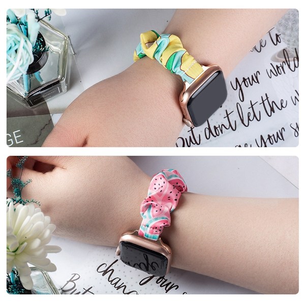 Cloth Watch 7 band 7/6/5/4/3/2 / SE (45/44 / 42mm) strap bracelet avocado elastic bracelet Green