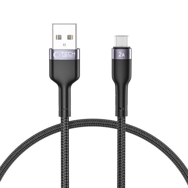 Tech-Protect UltraBoost 2 micro USB / USB-A cable 2.4A 0.25m - black Black