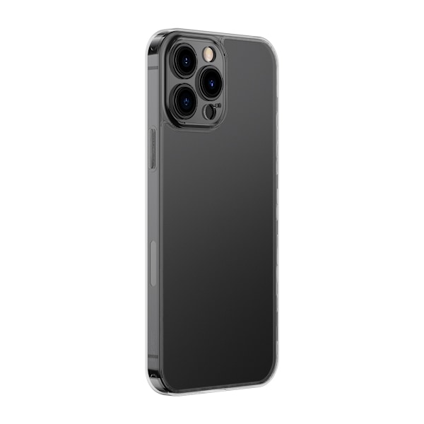 Baseus Frosted Glass Case Cover for iPhone 13 Pro Hard Cover with Gel Frame black (ARWS001001) Black