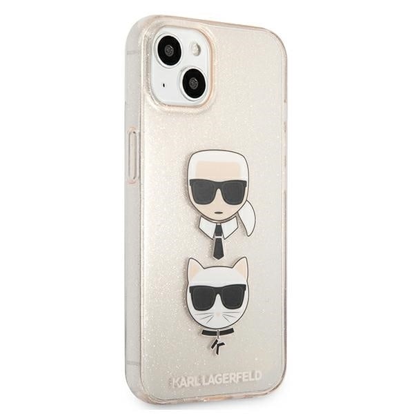 Karl Lagerfeld KLHCP13SKCTUGLGO iPhone 13 mini 5,4" złoty/gold hardcase Glitter Karl`s & Choupette Gold