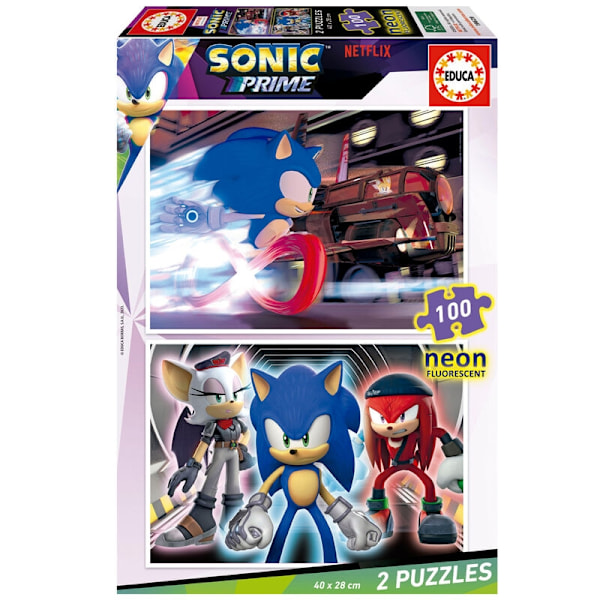 Sonic Prime Neon puzzle 2x100pcs Multicolor