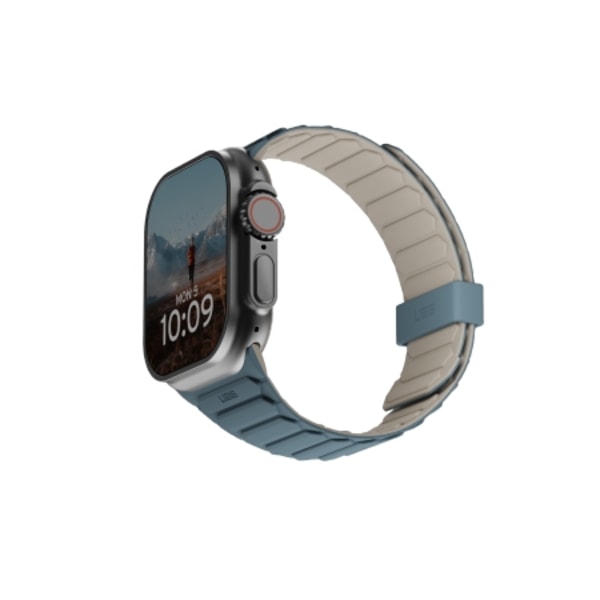 UAG Pathfinder Silicone Double-Sided Magnetic Strap for Apple Watch 42 / 44 / 45 / 46 / 49mm - Gray-Blue Blue