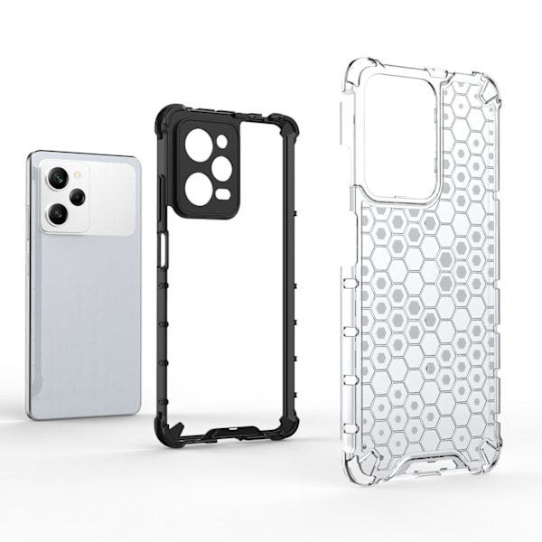 Honeycomb case for Xiaomi Redmi Note 12 Pro / Poco X5 Pro 5G armored hybrid cover black Black