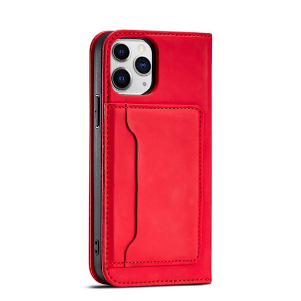 Magnet Card Case for iPhone 12 Pro Pouch Card Wallet Card Holder Red Red