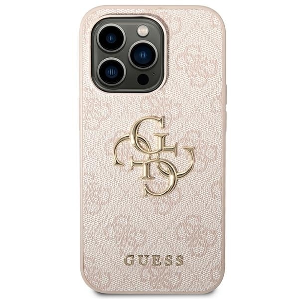 Guess GUHCP14L4GMGPI iPhone 14 Pro 6.1&quot; pink/pink hardcase 4G Big Metal Logo Pink