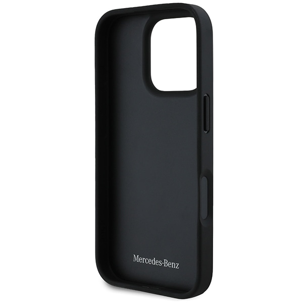 Mercedes MB Waves Leather iPhone 16 Pro Case - Black Black