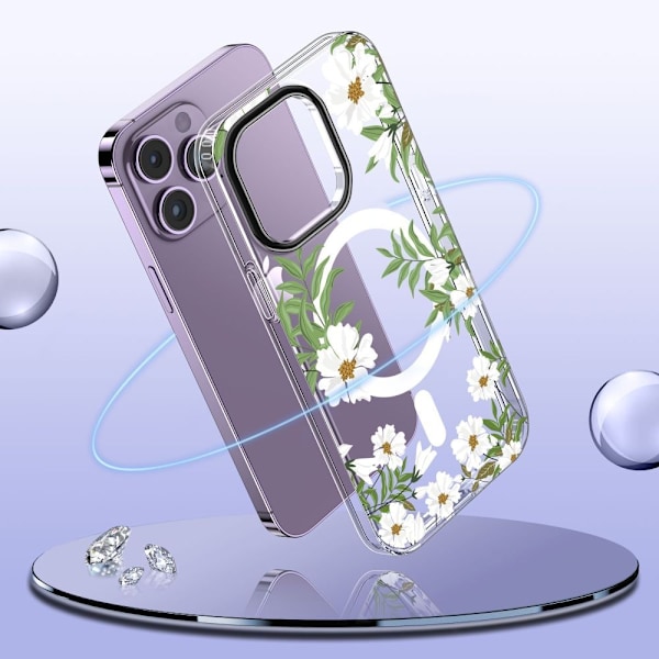 Tech-Protect MagMood MagSafe case for iPhone 11 Pro - purple flowers