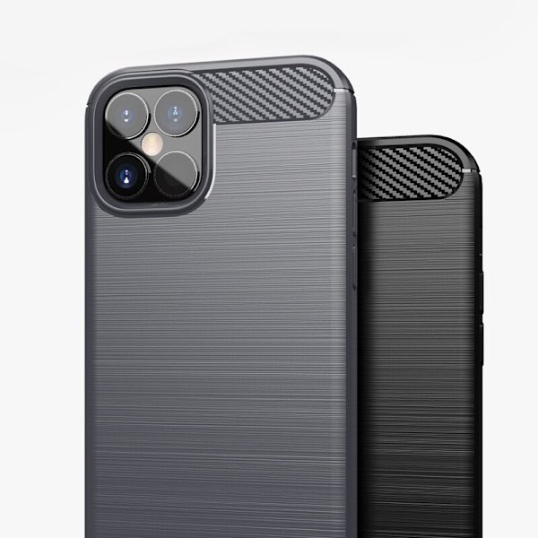 Carbon Case Flexible Cover TPU Case for iPhone 12 mini black Black