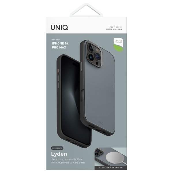 Uniq Lyden DS iPhone 16 Pro Max 6.9&quot; Magclick Charging case blue-black/washed blue-black