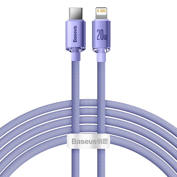 Baseus CAJY000305 Lightning - USB-C PD cable 20W 480Mb/s 2m - purple Violet