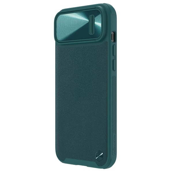 Nillkin CamShield Leather S Case iPhone 14 Plus case cover with camera cover green Green