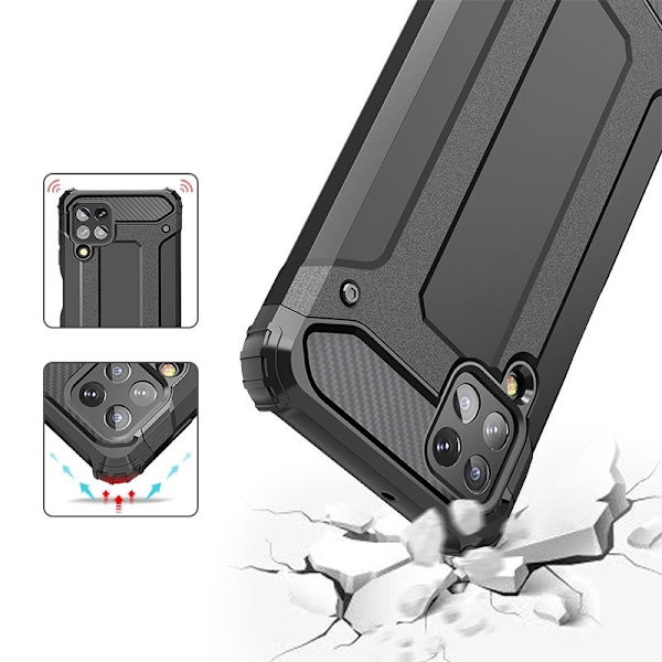 Hybrid Armor Case Tough Rugged Cover for Samsung Galaxy A22 4G silver Silver