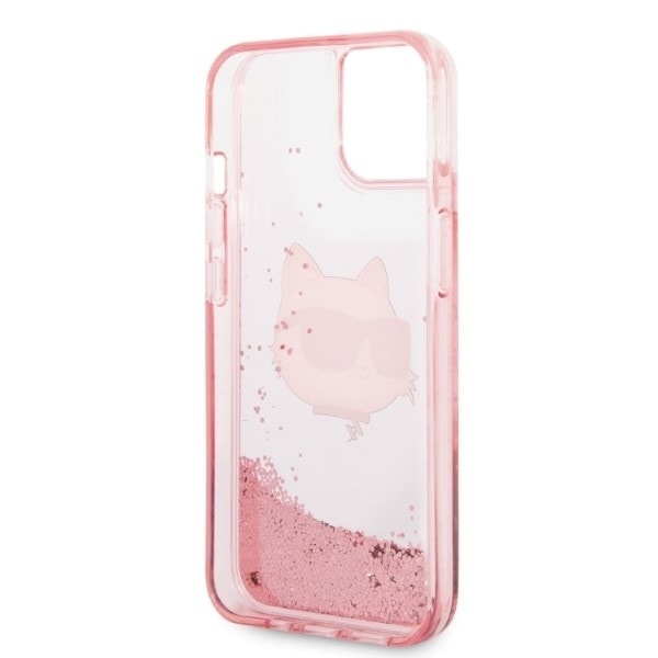 Karl Lagerfeld Glitter Choupette Head case for iPhone 14 Plus - pink Pink