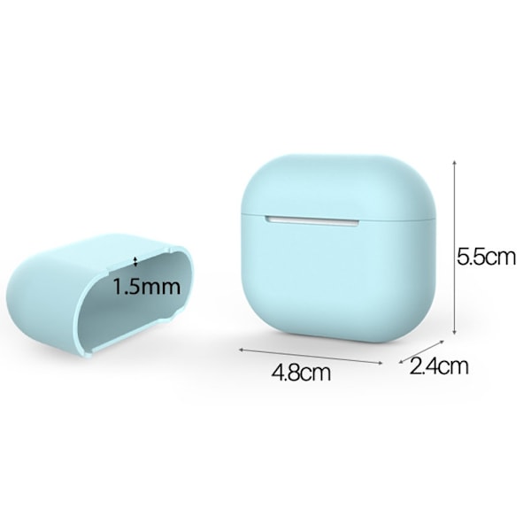 Case for AirPods 3 Silicone Soft Headphone Cover Dark Blue (Case C) Blue