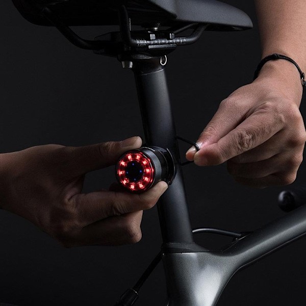 Wozinsky rear bicycle light LED with USB-C red light 5 modes black (WRBLB2) Black