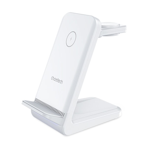 Choetech T608 15W 3in1 induction charging station - white White