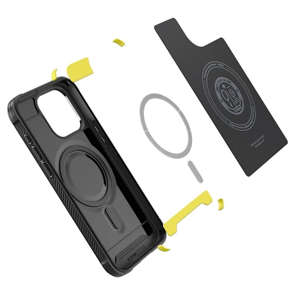 Spigen Rugged Armor Mag Case with MagSafe for iPhone 15 Pro - Matte Black