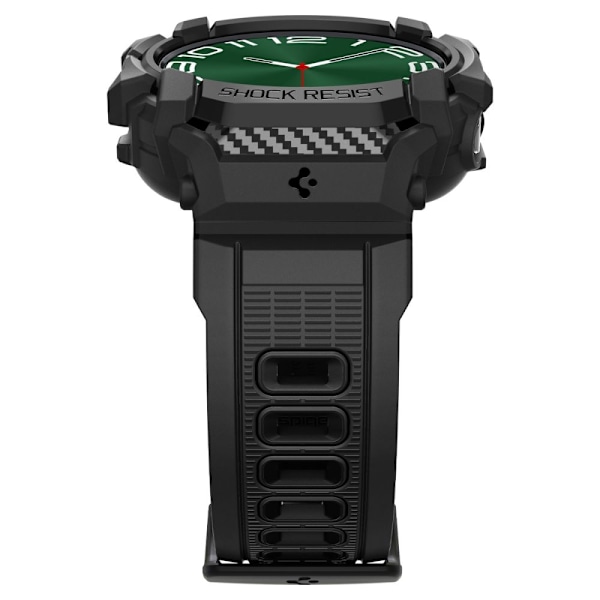 Spigen Rugged Armor Pro Case for Samsung Galaxy Watch Ultra (47mm) - Matte Black Czarny, P&#xF3;&#x142;przezroczysty