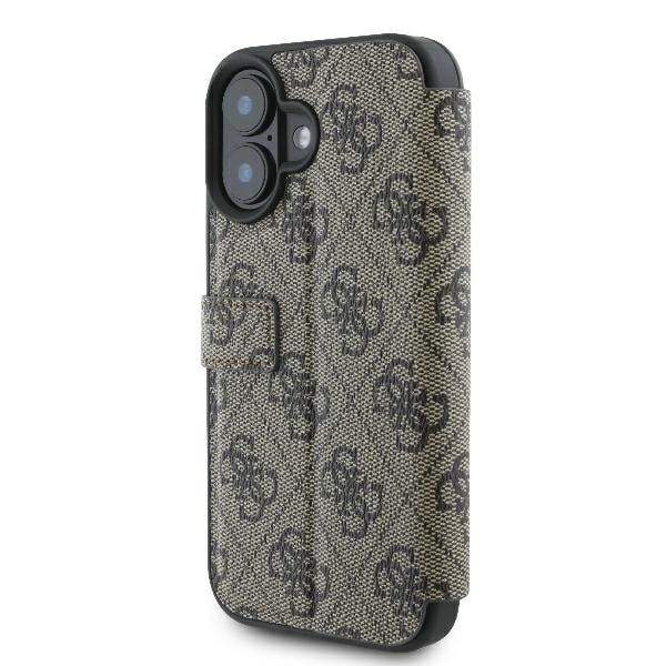 Guess 4G Metal Logo iPhone 16 Plus Case - Brown Brown