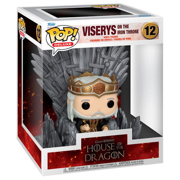 POP figure Deluxe House of the Dragon Viserys on the Iron Throne Multicolor