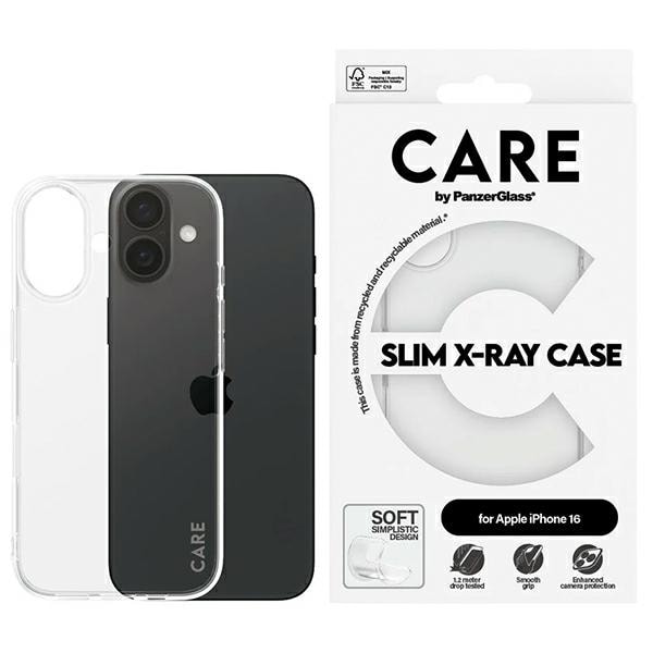 CARE by PanzerGlass X-Ray Soft Basic Case iPhone 16 6.1&quot; transparent 1441 Transparent