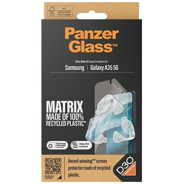 PanzerGlass Matrix Ultra-Wide Fit foil with positioner for Samsung Galaxy A35 5G