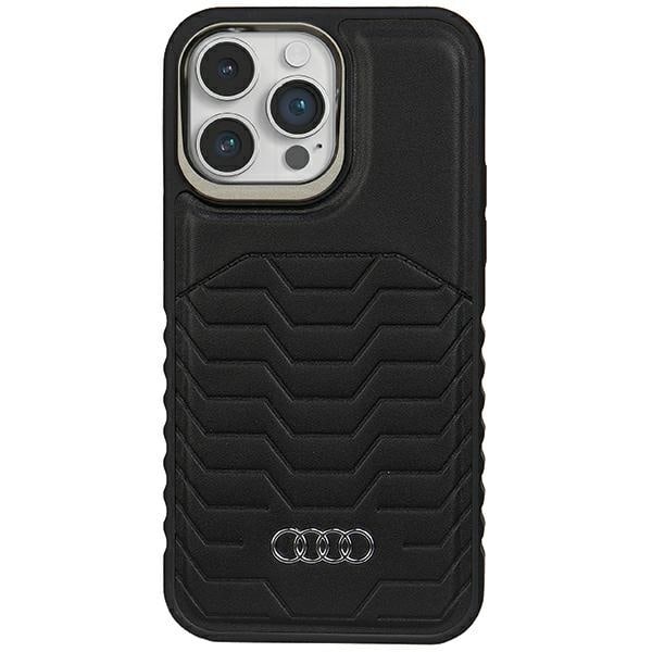 Audi Synthetic Leather case with MagSafe for iPhone 15 Pro Max - black Black