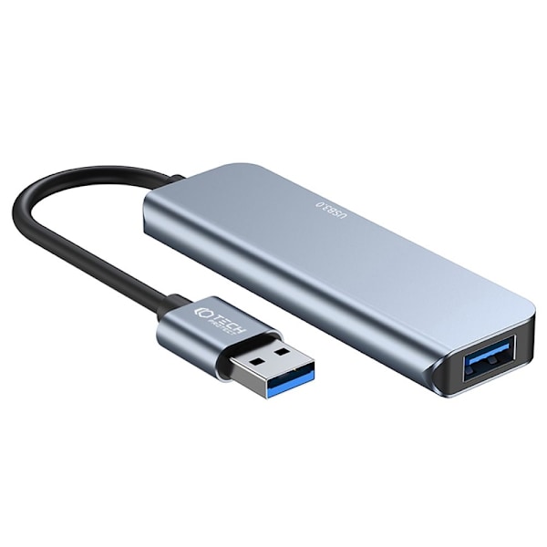 HUB Tech-Protect V0 5in1 USB-A - USB-A 3.0 / 3x USB-A 2.0 / USB-C - gray Gray