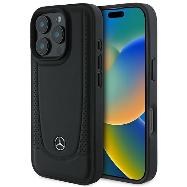 Mercedes Leather Urban iPhone 16 Pro Case - Black Black