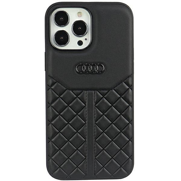 Audi Genuine Leather iPhone 13 Pro / 13 6.1&quot; black/black hardcase AU-TPUPCIP13P-Q8/D1-BK Black