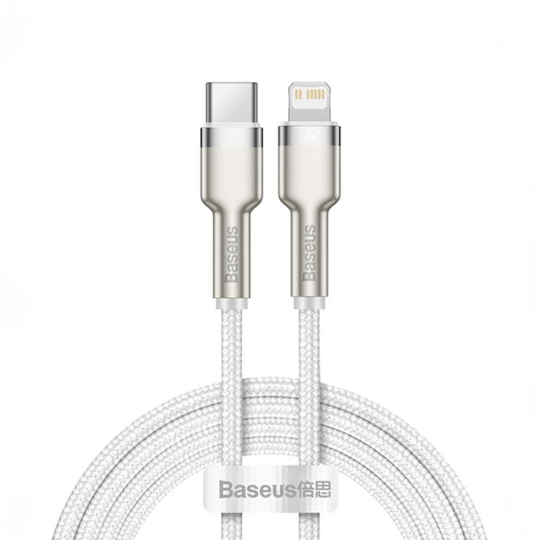 Baseus Cafule Series Metal Data USB-C / Lightning 20W PD cable 1 m - white White