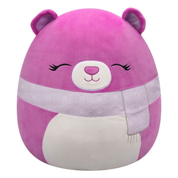 Squishmallows Plush Figure Purple Bear with Closed Eyes and Scarf Crisanta 50 cm multifärg