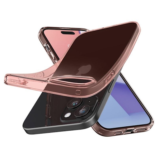 Spigen Crystal Flex iPhone 15 Plus Case - Pink/Transparent Pink || Transparent