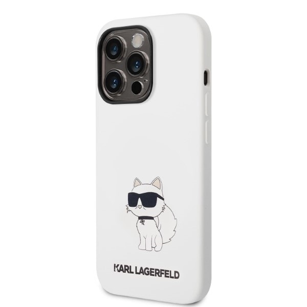 Karl Lagerfeld KLHCP14LSNCHBCH iPhone 14 Pro 6.1&quot; hardcase white/white Silicone Choupette White