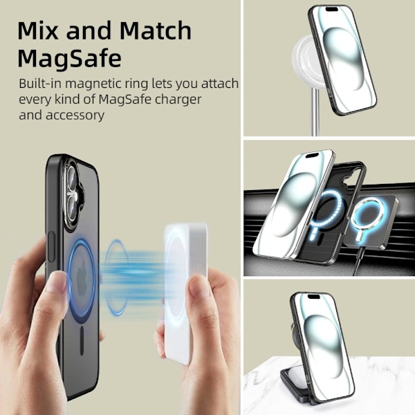 Tech-Protect MagEdge MagSafe iPhone 16 Case - Semi-Transparent Semi-transparent