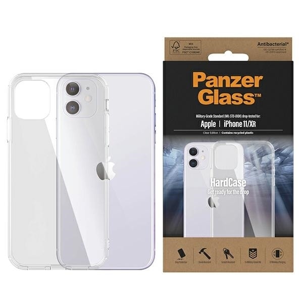 PanzerGlass ClearCase Antibacterial Military Grade Certified Case for iPhone 11 / XR - Transparent Transparent