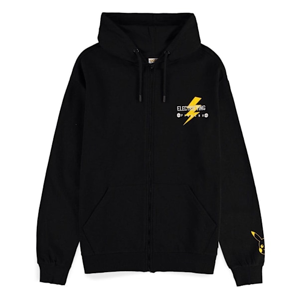 Pokemon Zipper Hoodie Sweater Pikachu Electrifying Line-art Size M multifärg