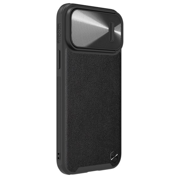 Nillkin CamShield Leather S Case iPhone 14 Pro Max case with camera cover black Black