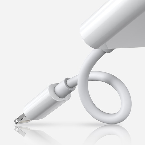 Joyroom S-Y104 headphone adapter Lightning - Lightning / mini jack 3.5mm - white White