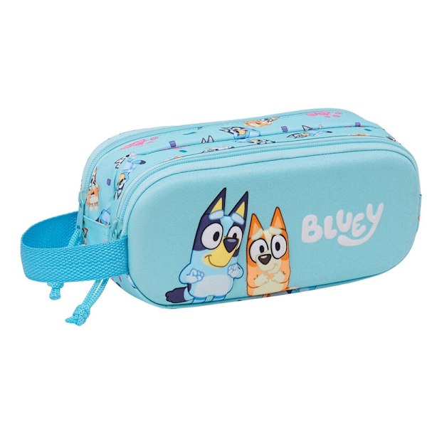 Bluey double 3D pencil case multifärg