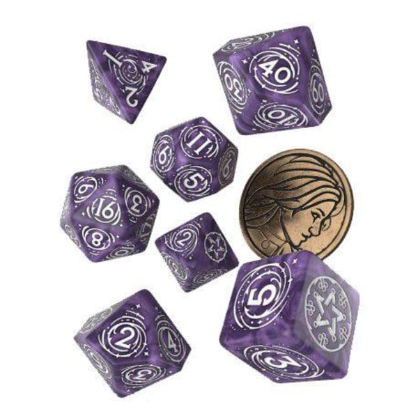 The Witcher Dice Sett Yennefer Syrin og stikkelsbær (7) Multicolor