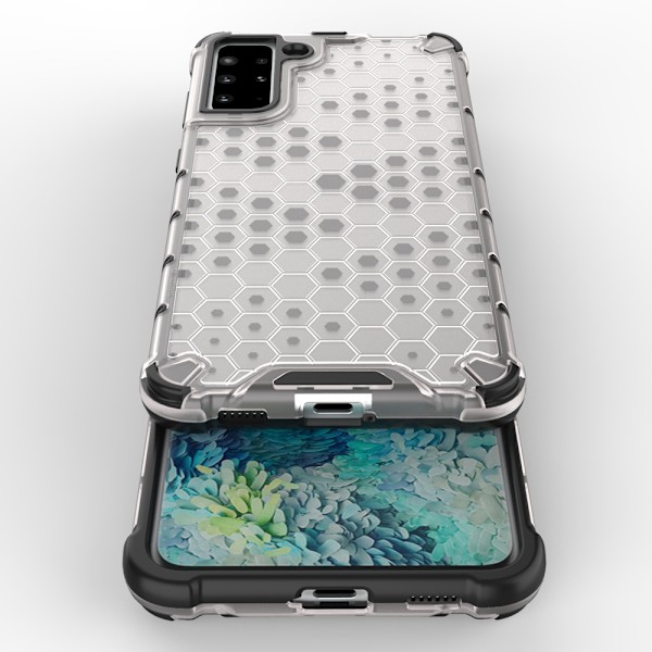 Honeycomb case armored cover with a gel frame for Samsung Galaxy S22 + (S22 Plus) black Black