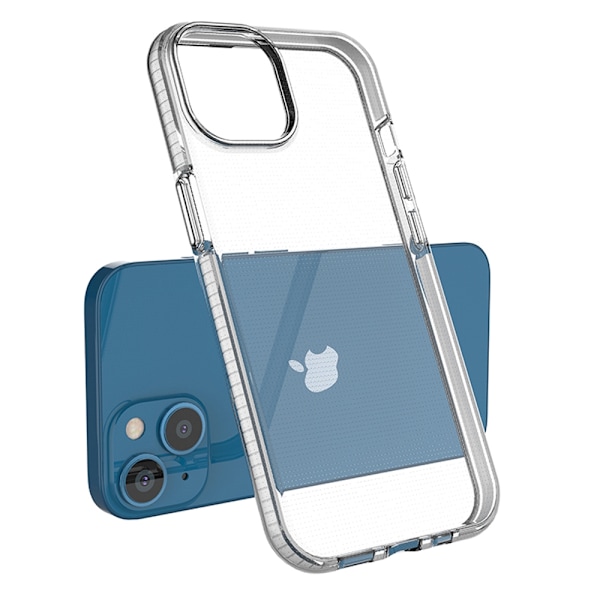 Spring Case case for iPhone 14 silicone case with a frame light blue Blue || Transparent