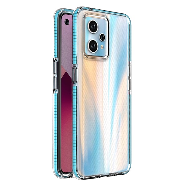 Spring Case for Realme 9 Pro+ / Realme 9 silicone cover with frame light blue Blue || Transparent