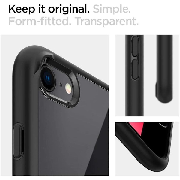 Spigen Ultra Hybrid Case for iPhone 7 / 8 / SE 2020 / SE 2022 - Black Black