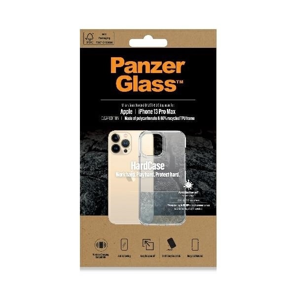 PanzerGlass HardCase antibacterial Military Grade certified case for iPhone 13 Pro Max - transparent Transparent